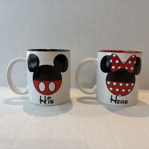 Disney‎ Mickey Minnie Mouse His And Hers Mugs Jerry Leigh 10 oz